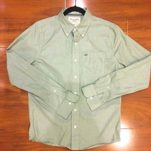 Abercrombie and Fitch Men's Shirt Green